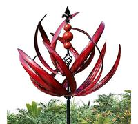 Metal Wind Spinner - Outdoor Wind Spinner - 3D Kinetic Wind Spinner With Metal Garden Stake - Wind Spinner Windmill For Garden - Wind Sculpture - Wind Spinners Stakes Ornaments For Yard