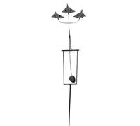 Metal Wind Spinner Rocker - Concorde Aeroplane Formation, 3 Plane Kinetic Rocking Garden Decor