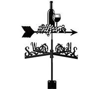 Metal wind vane Outdoor Stainless Steel Weather Vane weathervane Direction Wind Speed Direction Indicator for Farm Yard Garden Gazebo Decorations