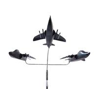 Metal Wind Vane Rocker - Harrier Jump Jet Formation, 3 Planes, Garden Decor, Kinetic Rocxking Design