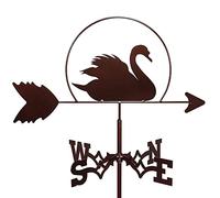 Metal Wind Vane Weather Swan Weathervane with Anti-Rust Coating Direction Indicator for Outdoor Garden Roof Paddock Decoration