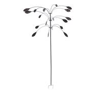 Metal Windmill, Rustproof and Heavy Duty Falling Foliage Kinetic Copper Triple Spinner for Outdoor Garden, with Smooth and Silent Rotation, Easy to Assemble, Suitable for