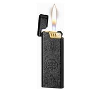 Metal Windproof Soft Flame Lighter, Retro Grinding Wheel Ignition, Suitable for Barbecue, Candles, Outdoor, Men's Gift(A)