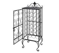 Metal Wine Storage Rack Stand Display Organizer 28 Bottles Iron vidaXL
