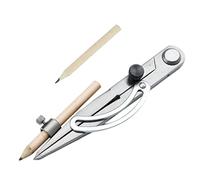 Metal Wing Divider Marking Tool Leather Compass With Pencil Holder Scribe Gauge And Pitch Gauge Leather Carbon Steel Circular Planning Tool
