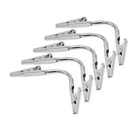 Metal Wire Alligator Clips 5Pcs Long Tailed Alligator Clamps Table Number Holders 4.96x0.43inch Double Head Pictures Memo Noteclips Clamps for DIY Crafts Photo Card