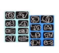 Metal Wire Brain Teaser Puzzle - 16 Piece Mental Cognitive Wire Jigsaw Puzzle | Ideal Mental Toy for Users to Hone Their Solving Skills