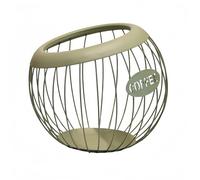 Metal Wire Coffee Pod Holder, Coffee Capsule Basket K Cups Holder Storage Basket Espresso Capsule Organizer Coffee Filter Dispenser for Kitchen Counter and Office Desktop - Green, Without Base