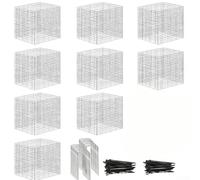 Metal Wire Plant Protector Cage With Chicken Wire Mesh For Garden For Plants Protection Against Animals And Weather, Supporting Healthier Plant Growth Throughout The Year(B)