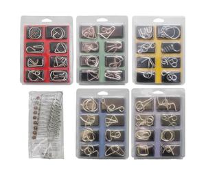 Metal Wire Puzzle - Cognitive Problem Solving Stimulation, Advanced Level Handheld Riddles, Mind Focus Concentration Puzzlers, Nickel Plated Accessory Case Gift Sets - for Travel Party Favors