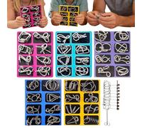 Metal Wire Puzzle - Educational Toys Mind Test Game,Physics Mind Metal Puzzles | for Office School Travel Kids Teens Adults Challenge Party Favors Stocking Stuffers