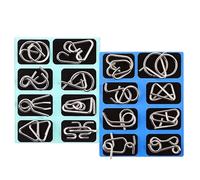 Metal Wire Puzzle, Interlock Unlock Ring, Brain Aid with Easy Use, Teaser Care Accessory with Strong Function, Handy Aid for Party Game Night Classroom Kindergarten Boys Students Children Adults