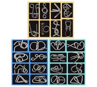 Metal Wire Puzzle, Iron Link Unlock Interlock Game, Intelligence Toy, Party Favor for Family Girls Boys Teens Youth Women Men Kids Children Daughters Sons Students Players