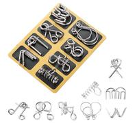 Metal Wire Puzzle Logic Brain Teaser Set - 8Pack Metal Brain Teaser Puzzles Toy, M-etal Ring I Q Puzzles Ring Educational Toys, Difficult Games For Party Favor Kids Adults Challenge