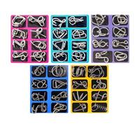 Metal Wire Puzzle Logic Brain Teaser Set Of 40 Educational Toys Test Mind Game Challenging Metal Ring Puzzle For 6+ Kids Teens Adults Challenge Home Office Travel Party Favors Stocking Stuffers