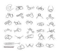 Metal Wire Puzzle - Logic Training Toy | Interlocking Metal Wire Logic Game,for Home Office Travel Camping Picnic Kids Adults Party Favors Stocking Stuffers