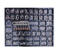 Metal Wire Puzzle Set - 50 Pieces Educational Logic Test Toy, Intelligence Brain Teaser Wire Puzzles, For Kids Teens Adults, Office School Stress Relief, Party Favors Stocking Stuffers