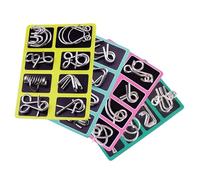 Metal Wire Puzzle Set, Brain Teaser Puzzles,Intelligence Test Game,Cognitive,Problem Solving Challenge,nourish Thinking Skills, for Home, Office, Travel(32 pcs)