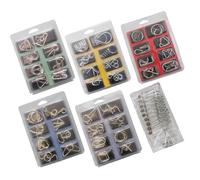 Metal Wire Puzzle Set, Enhances Focus, 1 Set, Intelligence Test Puzzle, Critical Thinking Toy, Compact Size, Suitable For Game Nights Or Challenges