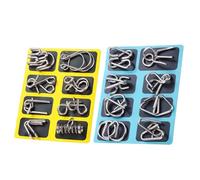 Metal Wire Puzzle Set | Logic Training Toy Game - Interlocking Metal Wire Logic Game | for Home Office Travel Kids Teens Adults Party Favors Stocking Stuffers