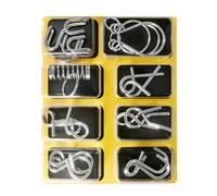 Metal Wire Puzzle Set - Space Thinking Tool, Lock and Unlock Game 'Wire Ring | Detangling Ring Game for Home Birthday Party Adults Teens Bam