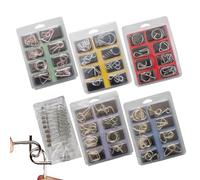 Metal Wire Puzzle Toy for Developing Intelligence and Thinking - Unblocks Wire Puzzle - For Teenagers Adults Home School Travel Party Socks