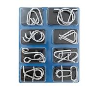 Metal Wire Puzzles - 5.59x7.09 Inch Iron Link Set, Disentanglement Unlock Interlock Game, Brain Teaser Problem Solving Activity | Game Night, Middle School Classroom, Birthday Party Entertainment