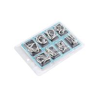 Metal Wire Puzzles Chinese IQ Ring Puzzle Durable Educational Toy Kids Adults Traditional Culture Gift (Type B)