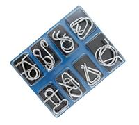 Metal Wire Puzzles Game, Iron Link Unlock Toy, Brain Teaser Interlock Utility, Adults Teens Kids Preschool Classroom Party Birthday Accessories, for Home Study Entertainment Daily Fun Use 14.2x18cm