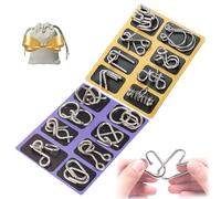 Metal Wire Puzzles, Metal Brain Teaser Puzzles, Metal Puzzle Set, Ideal Intelligence Toys Gifts For Kids And Adults Instructions Included (AD)