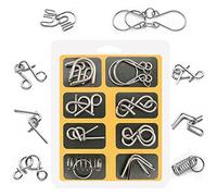 Metal Wire Puzzles Toy Brain Teaser Puzzles Mind Games IQ Test Toy Cracker Fillers for Kids Adults, Set of 8