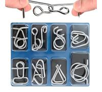 Metal Wire Puzzles,Wire Ring Lock And Unlock Game,Disentanglement Rings game| Omponent Play That Strengthens Family Emotional Bonds, Fostering Communication And Collaboration As Families Participate