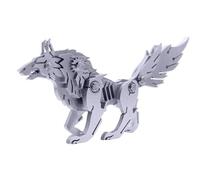 Metal Wolf Model - 3D Wild Wolf Metal Kit, Detachable Interactive Puzzle | Fun Assembly Ornament for Home Decor, Art Craft Toy for Kids Boys Girls Teens Adults Educational Creative Gift