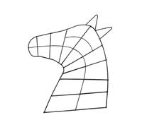 Metal Wreath Frame - 11.81x13.78 Inch Horse Head Shape Metal Wire Wreath Base | Christmas Holiday Decoration Making Kit, Wreath Accessories
