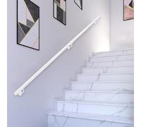 Metal Wrought Iron Handrail for Stairs｜Wall Mount Staircase Banister Railing 1m 150cm 2m 240cm 3m 6m Safety Hand Rails Support Rod for Loft Villa Decorations(20ft/600cm)