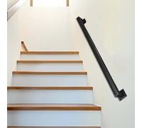 Metal Wrought Iron Stair Handrail for Safety - Wall Mounted Banister Railing Ideal for Corridor, Kindergarten, Steps, and Deck