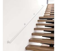 Metal Wrought Iron Stairs Handrail, 1-20ft Non-Slip Stairway Railing, Wall Mounted Indoor and Outdoor Hand, Stair Rails for Seniors Support Rod, for Home Garden Corridor Lofts(4.6ft/140cm)