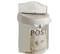 Metal Wrought Iron Wall Mailbox Three Dimensional Relief Outdoor Vintage Outside Garden Decoration For Keep Your Mail Safe(Color4)