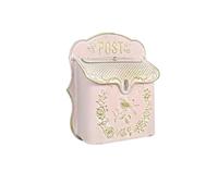 Metal Wrought Iron Wall Mailbox Three Dimensional Relief Outdoor Vintage Outside Garden Decoration For Keep Your Mail Safe(Color-01)