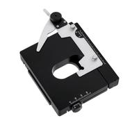 Metal X Y Microscope Stage for 2-Direction Slide Positioning, S | Mechanical Slide Holder, Separate Directional Controls, Front-to-Back and Side-to-Side Viewing Area Positioning