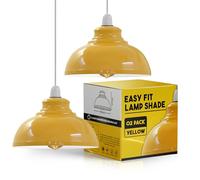 Metal Yellow Ceiling Lamp Shade 29cm Easy Fit Light Pendant Modern Ceiling Lighting Shade for Bedroom, Hallway, Office Industrial Kitchen Hanging Light Shade Hanging Pendant