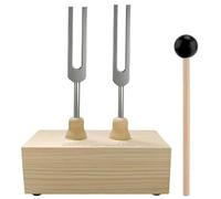 Metal Yoga Tuning Forks 432Hz 528Hz Vibrations Fork Replacement Wooden Resonance Box Sound Tool For Sound Chakras Tuning Forks With Resonant Box
