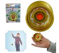Metal Yoyo for Kids Beginners, Auto Return Bearing Responsive Yo-yo to Play Entertaining Pro String Tricks Professional Yo yo, Stable and Sturdy String, Party Favors Adults (Gold Yoyo)