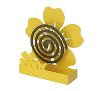 Metal Zampirone Holder Yellow Flower. Indoor or Outdoor Pirone Holder 17 x 5 x 18 cm