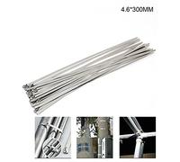 Metal Zip Ties Stainless Steel Cable Stainless Steel Exhaust Wrap Heavy Duty Self-Locking Strap 100 Pcs Cable Twist Ties