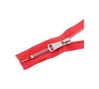 Metal Zipper Close-End, 5#, 20cm Auto Lock, for Sewing Clothing, Platinum Zippers, 2Pcs