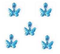 Metal Zipper Pull 40mm 5# Nylon Butterfly Zipper Pullers Handbag Jacket Bag Wallet Clothing Metal Removable Sewing Puller Slider(White,10pcs)