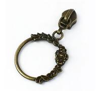 Metal Zipper Pull 5/10/20/30Pcs 5# O Ring Zipper Puller for Nylon Zippers Tapes Decor Zip Sliders Wallet Bags Clothes Zips Head Repair(Brass,20PCS_FORNYLON-NO5)