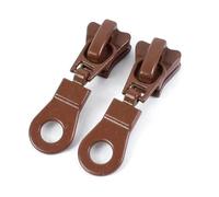 Metal Zipper Pull 5/10/20Pcs 5# Zipper Slider for Resin Zippers Tape Clothes Pencil Bag Zip Pulls Head Repair Kit DIY Replacement(Coffee,20PCS_FORRESIN-NO5)