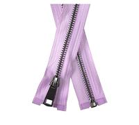 Metal Zipper Slider 30/40/50/60/70/80cm 5# Colorful Open-end Auto Lock Black Metal Zipper DIY Handcraft for Pocket Garment Clothing(Purple,70cm)